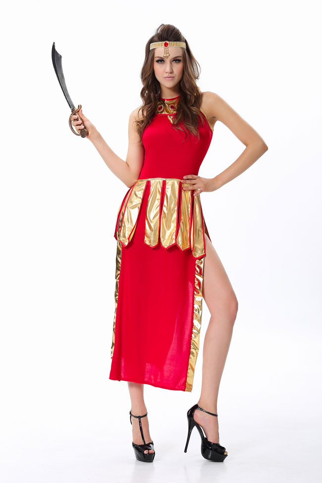 F1460 Red Greek Goddess Sexy Costume.